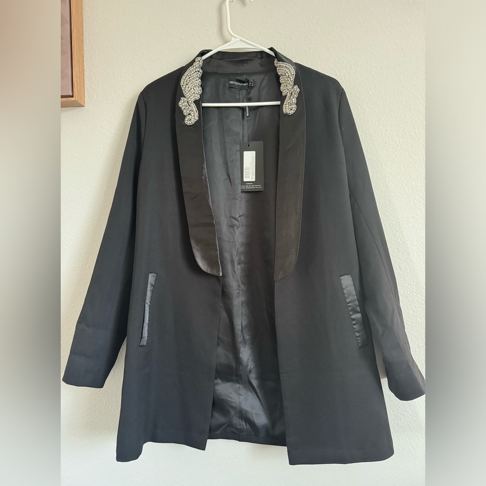 PrettyLittle thing blazer with rhinestones